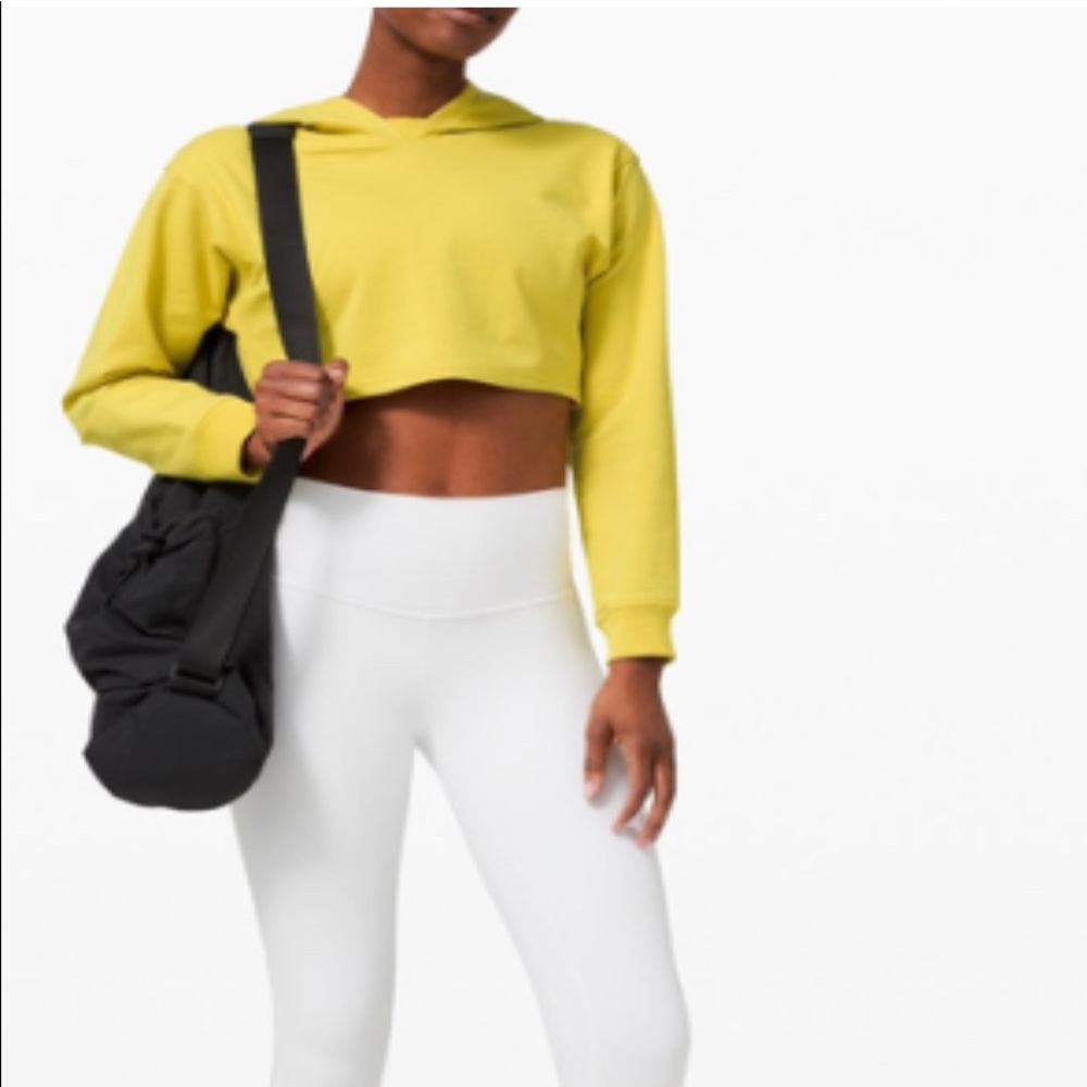 Lululemon Never worn Yellow crop top.  So cute! New with tag